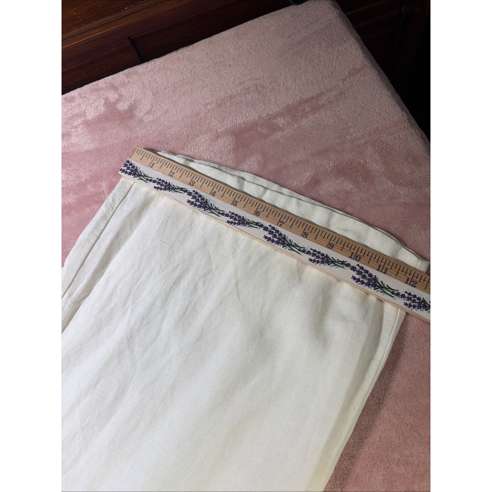 Valerie Steven's Linen Blend Boho White Pull On Pants Sz XL. Pockets. Wide Leg. - Picture 7 of 7